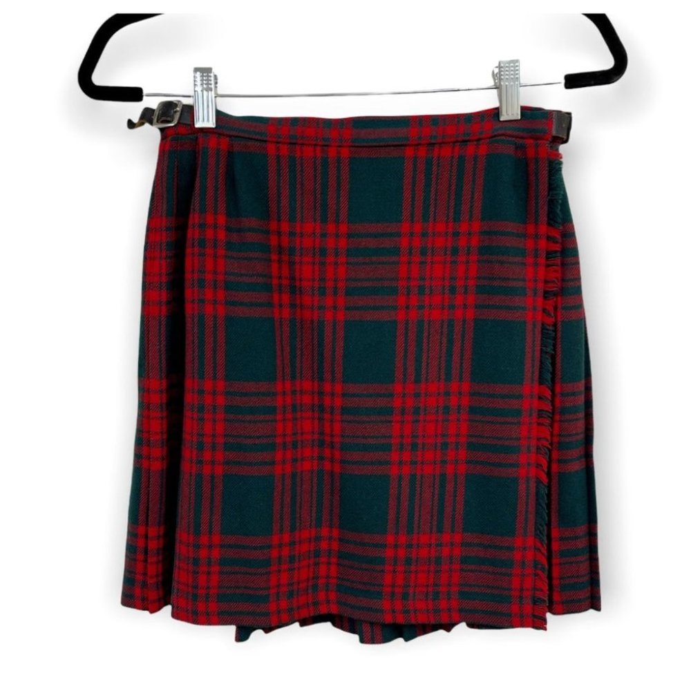 Classic Red & Black Plaid Mini Skirt